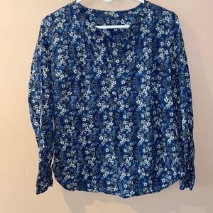 Talbots cotton floral blouse